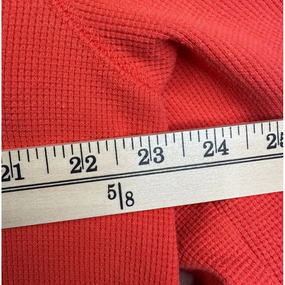 Banana Republic Waffle‎ Knit Long Sleeve Crewneck size XXL Orange